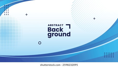 Blue wave abstract background, web background, blue texture, banner design, creative cover design, backdrop, minimal background, vector illustration
