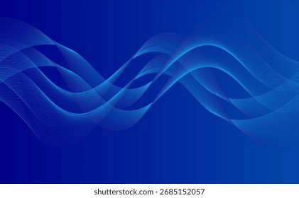 Fondo abstracto de la onda azul, fondo del Web, textura azul, diseño del Anuncio, diseño creativo de la cubierta, telón de fondo, fondo mínimo, Ilustración vectorial
