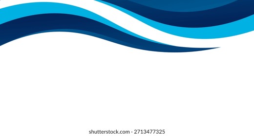 Design abstrato onda azul com curvas de fluxo em fundo branco para fundos modernos.ilustração eps10