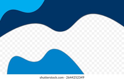 blue wave abstract design template background vector 