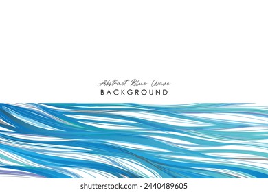 Onda azul. Flujo de onda abstracto azul, elemento de diseño abstracto vectorial. Fondo Abstracto Simple Azul. Fondo de vector de capa de onda oceánica de río azul
