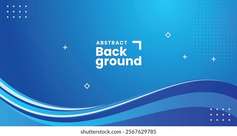 Blue wave. Blue abstract wave flow, vector abstract design element background for company business and corporate banner and presentation with lot of text space