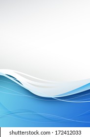 Blue wave abstract modern background. Vector illustration