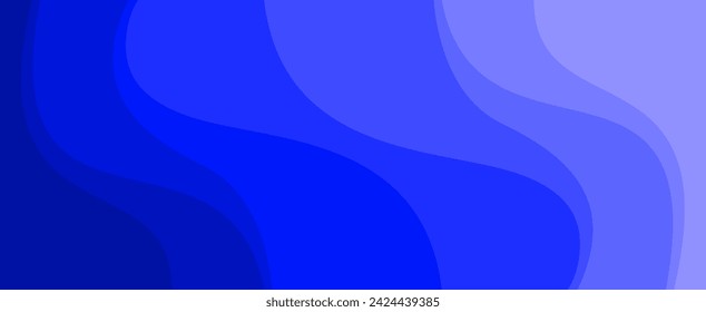 ilustración vectorial de fondo moderno abstracto de la bandera de la onda azul en estilo moderno y simple