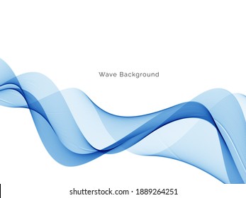 Blue wave abstract modern design vector