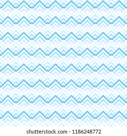 Blue wave abstract seamless pattern from chevron stripe texture design. 