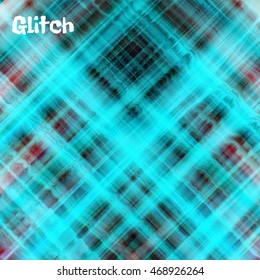 Blue wave abstract texture vector mesh background in glitch style