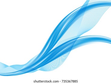 Blue wave abstract vector background