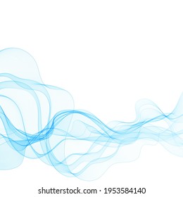 blue wave abstraction. Brochure Template