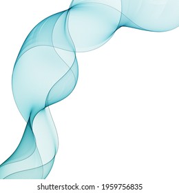 blue wave abstraction. Brochure Template