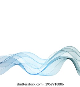 blue wave abstraction. Brochure Template
