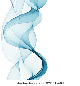 Abstraktion der blauen Welle. Broschüre