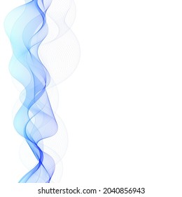 abstracción de ondas azules. Plantilla de folleto