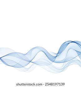 Blue wave abstraction. Brochure Template.