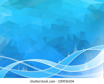 Blue wave background