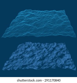 Blue wave background