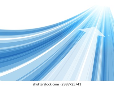Blue wave background with arrows