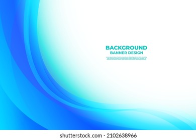 Blue Wave Background Banner Design Template for business design template and poster design