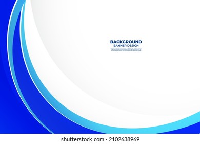 Plantilla de diseño de banner de fondo de onda azul para plantilla de diseño de negocio y diseño de afiches