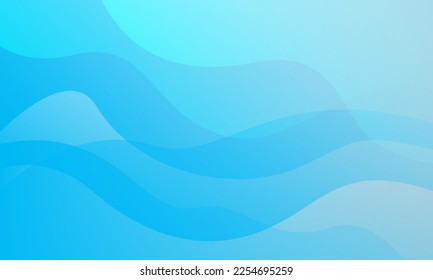 Blue wave background. Dynamic shapes composition. Vector illustration