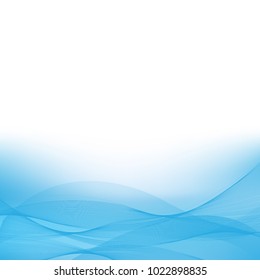 Blue Wave Background With Gradient Mesh, Vector Illustration