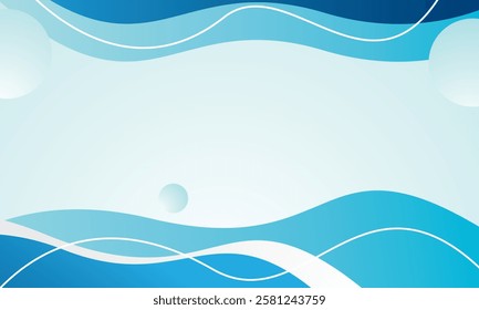Blue wave background modern abstract gradient