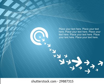 blue wave background with sample text