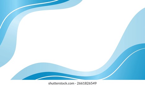 Blue Wave Background With Space Text for presentation and branding