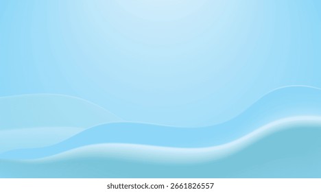 Blue Wave Background With Space Text for presentation and branding