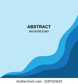 Blue Wave Background Template. Vector blue water wave layer shape zigzag pattern concept abstract background flat design style illustration.