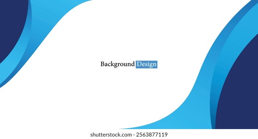 blue wave background vector illustration isolated on white background for presentation, cover, banner template design. 