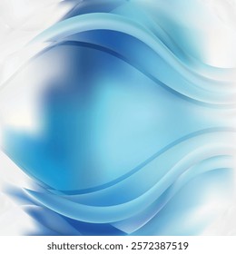 Blue Wave Background Vector Template