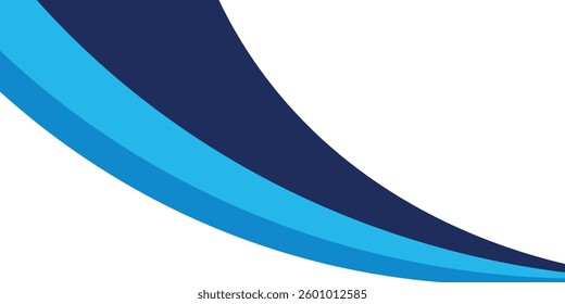 blue wave banner template. Modern abstract Vector Illustration design, isolated on white background