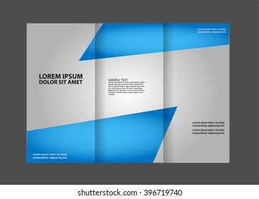 Blue wave brochure template
