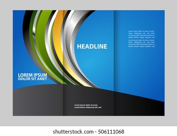Blue wave brochure template
