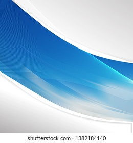 Arte vectorial de fondo empresarial de onda azul
