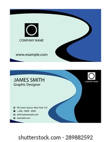 blue wave business card 
