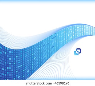 Blue Wave Business Card Template Clipart Stock Vector (Royalty Free ...