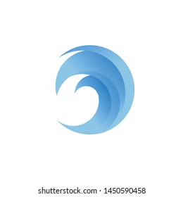 Blue Wave Circle Shape Logo Vector Stock Vector (Royalty Free ...