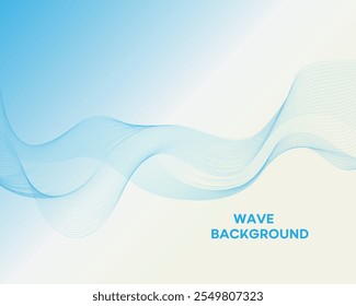 Diseño de Vector de fondo colorido de la onda azul.