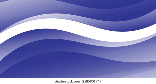 Blue wave curve, blue wave corner shape for element, stripes ribbon blue graphic, vector