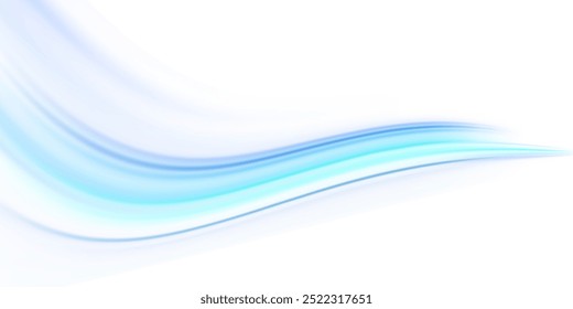 Blue wave curved lines for presentations, illustration of articles and publications on technological trends and innovations, covers of technological magazines.