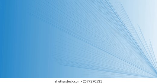 Blue wave curved lines for presentations, illustration of articles and publications on technological trends and innovations, covers of technological magazines. Light arc in blue colors.