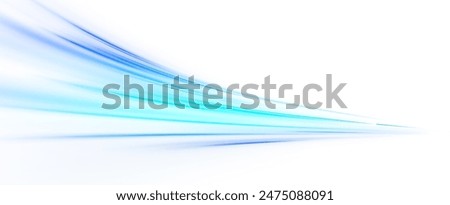 Blue wave curved lines for presentations, illustration of articles and publications on technological trends and innovations, covers of technological magazines. Light arc in blue colors.	