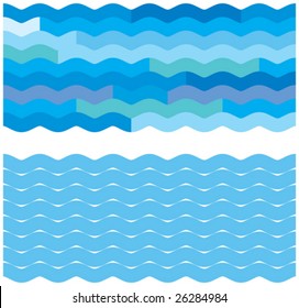 Blue wave decorative backgrounds. Vector illustration.
