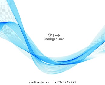 Blue wave design abstract background vector