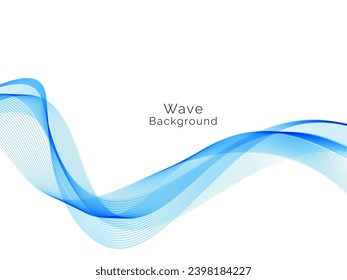 Blue wave design abstract background vector