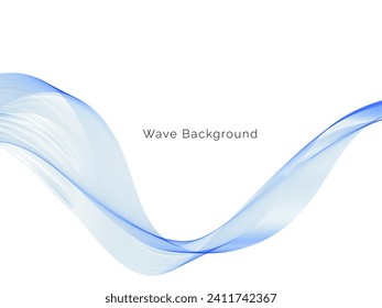 Blue wave design abstract background vector