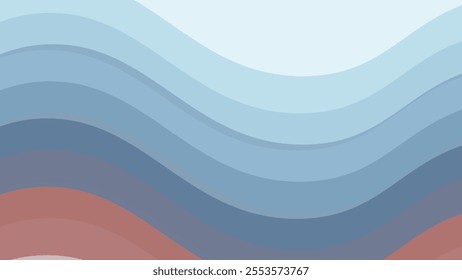 Blue wave design vector image for element design backdrop or presentation
