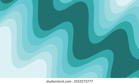 Blue wave design vector image for element design backdrop or presentation